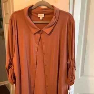 Lularoe Valentina button down top 3x